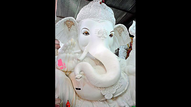 Laxmi Narayans idol of the year  the blinking Ganesha.