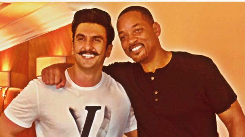Ranveer Singh with Will Smith. (Photo: Instagram)