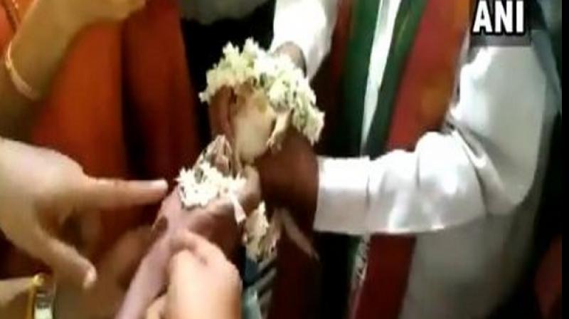 Watch: People in Udupi try \frog wedding\ to appease rain God
