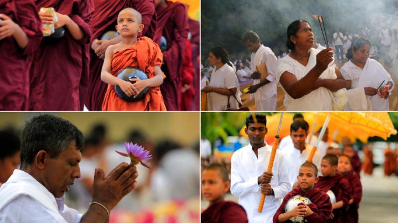 Sri Lankan devotees celebrate Buddha Purnima in Colombo