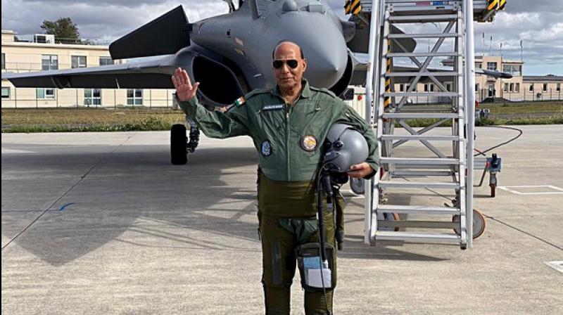 To enhance self-defence, not attack: Rajnath as India gets 1st Rafale jet