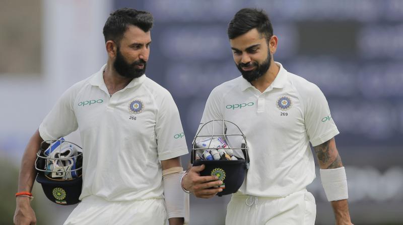 Sourav Ganguly said that Along with Virat Kohli in this team Pujaras record is as good as anybody. (Photo: AP)