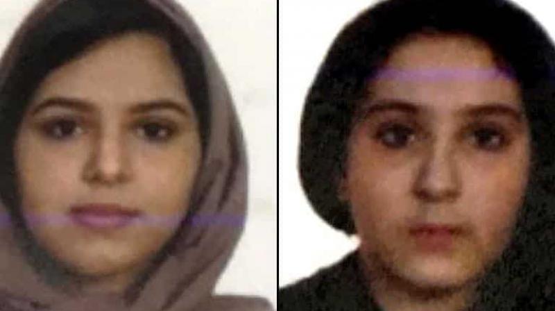 Rotana Farea, 22, and her sister Tala, 16, were found beside the Hudson River in late October with no visible signs of trauma, dressed all in black with fur-trimmed coat collars.(@NYPDDetectives/Twitter)
