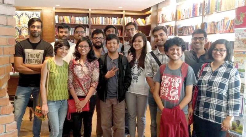 City-based youngsters at a book meet.