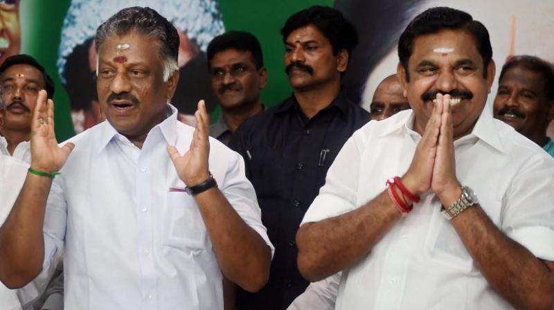 Palanisamy and Panneerselvam, who merged the factions led by them in August 2017, had last month warned of action against those who go against the party. (Photo: PTI/File)