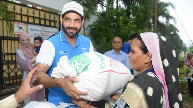 Irfan Pathan donates food to needy, says giving is a way of life; see pics