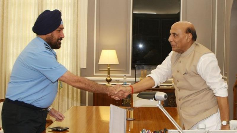 Vice Chief of Air Force calls on Defence minister Rajnath Singh