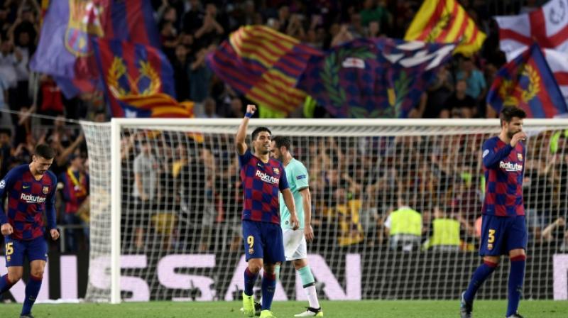 UCL 2019-20: Luis Suarez double helps Barcelona inch past Inter Milan 2-1