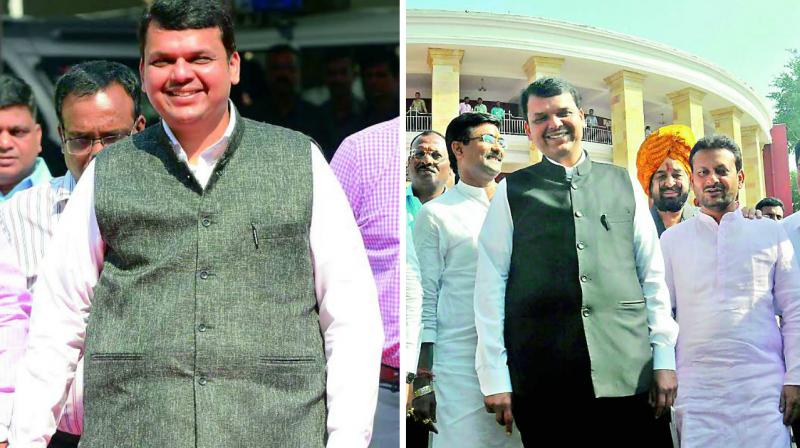 Devendra Fadnavis (left) before and after shedding 28 kg. (Photo: DC)