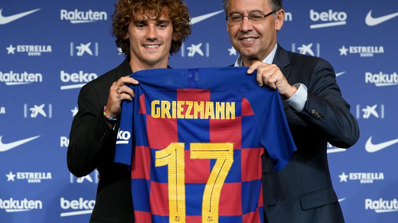 Antoine Griezmann \cried with joy\ after he joined Barcelona