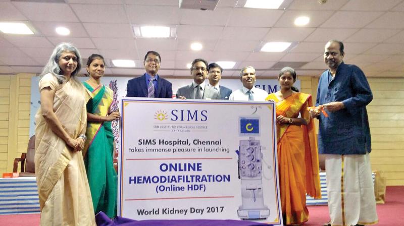 SIMS hospital launches online Hemodiafilteration facility in Chennai on Thursday. (Photo: DC)