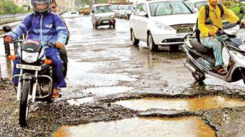 Roads are rid of rainwater in Malkajgiri