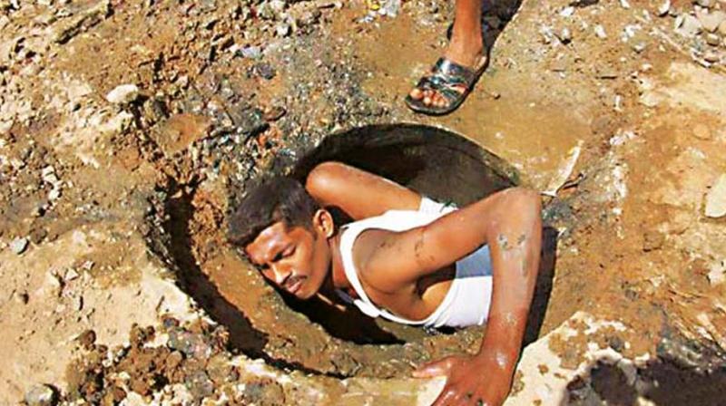 A majority of these workers are Dalits and this obnoxious practice of manual scavenging is squarely rooted in the caste system and untouchability. (Photo: DC)