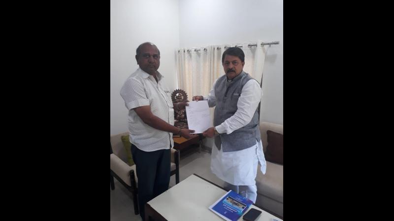 MLA Vallabh Dharaviya quit the party and tendered his resignation from the Assembly to Speaker Rajendra Trivedi on Monday afternoon. (Photo: Twitter/ ANI)