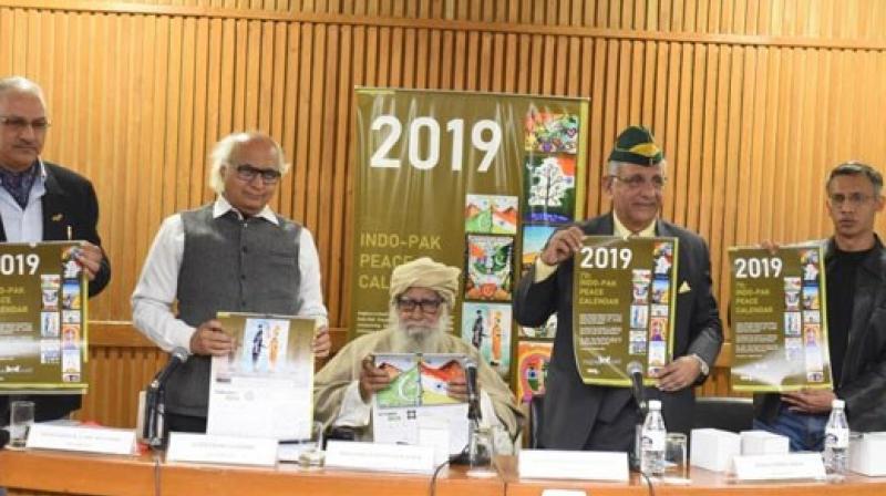 Peace Calender was released to send out a message of peace amid strain in bilateral ties.(Photo:Twitter @sudheenkulkarni))