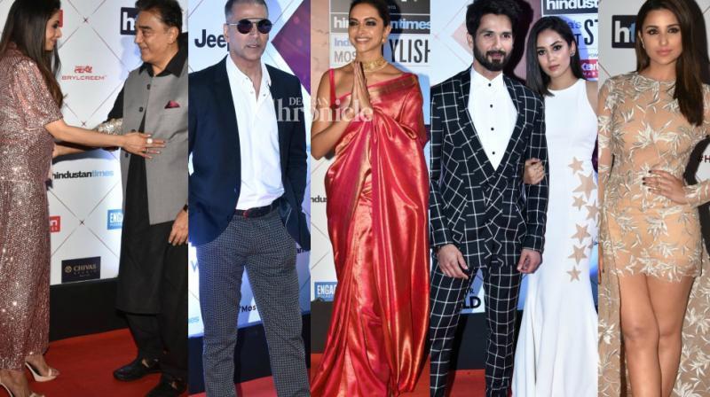 Deepika, Akshay, others dazzle at awards show, Sridevi, Kamal reunite