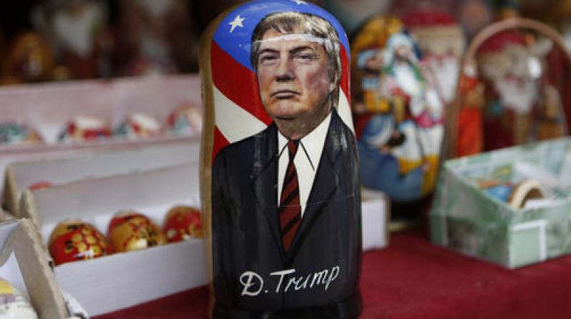 A traditional wooden Matryoshka doll depicting President-elect Donald Trump. (Photo: AP)