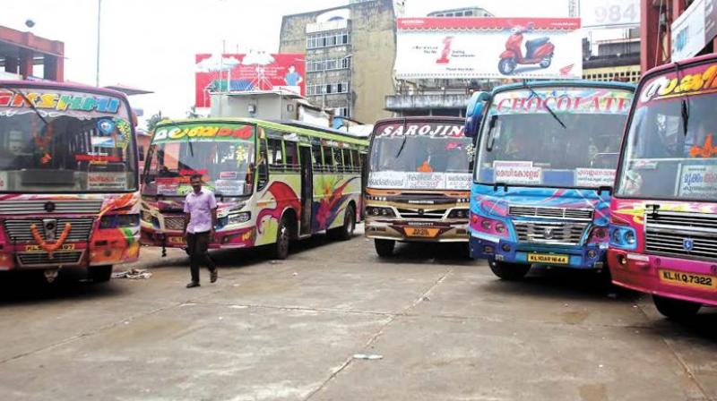 Private bus operators went on an indefinite strike on Friday alleging the hike in bus fare announced by the state government was insufficient to meet their running cost. (Photo: Representational/File)