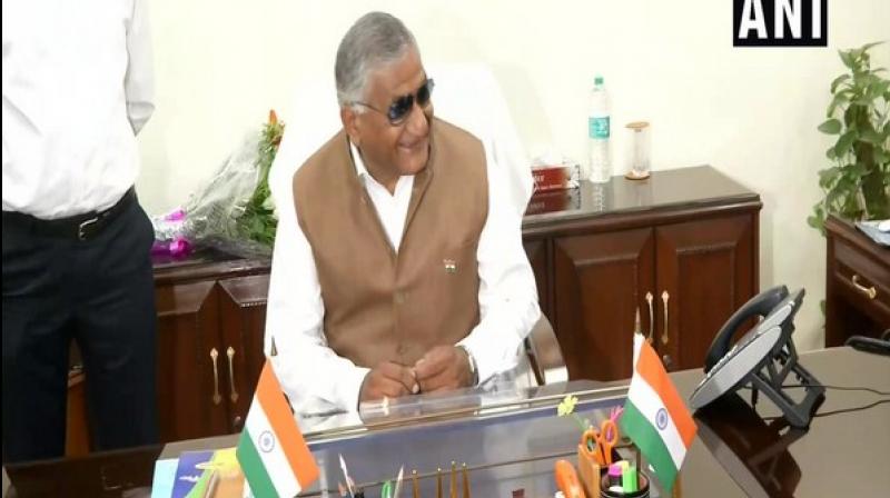 VK Singh takes charge as MoS for Road Transport and Highways