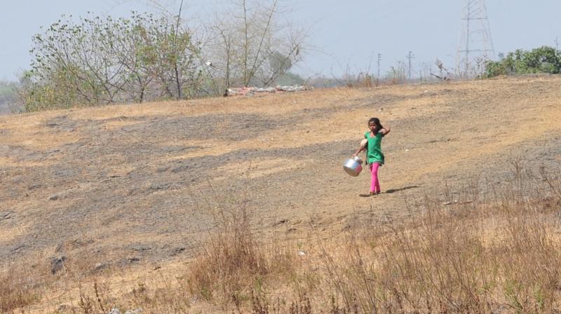 Common people of this area have been subjected to years of constinuous drought situation despite the Tansa Dam being within a twenty kilometre range. (Photo: Deccan Chronicle | Debasish Dey)