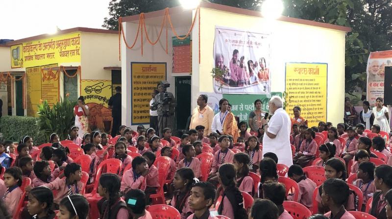 As students, it is vital to ask questions. Never feel afraid to ask questions. It is a key aspect of learning, Modi said. (Photo: Twitter | @PMOIndia)