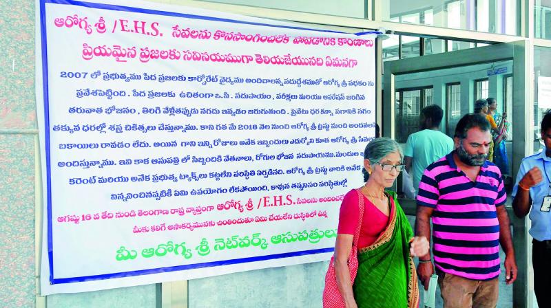 Hyderabad: Hospitals say no to Aarogyasri patients