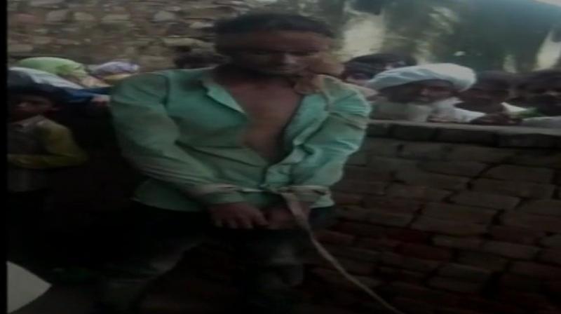 Alwar: Man tied with rope, thrashed over suspicion of theft