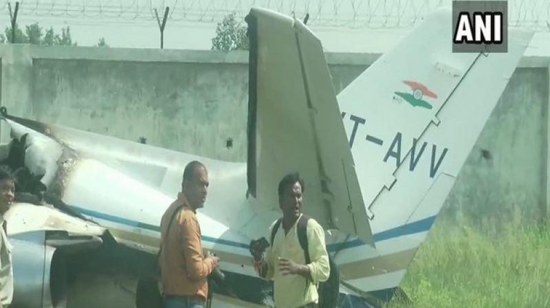VT-AVV aircraft crashes at Dhanipur airstrip in Aligarh, no injuries reported