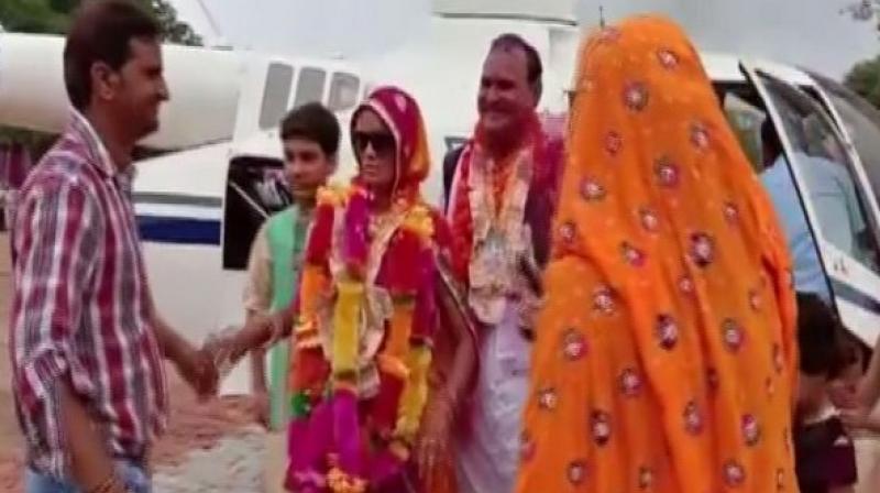 Rajasthan teacher books chopper to fly wife home on his retirement day