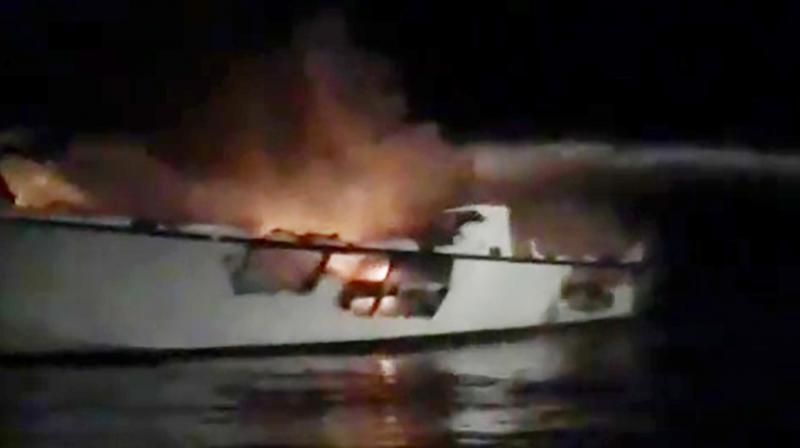 Crew members of California dive boat slept soundly while fire spread killed 34