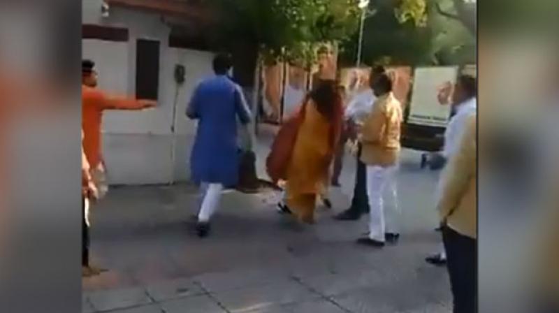 Delhi BJP leader suspended after slapping wife at party office