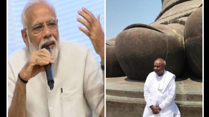 Happy to see you here: PM Modi after Deve Gowda\s visit to Statue of Unity