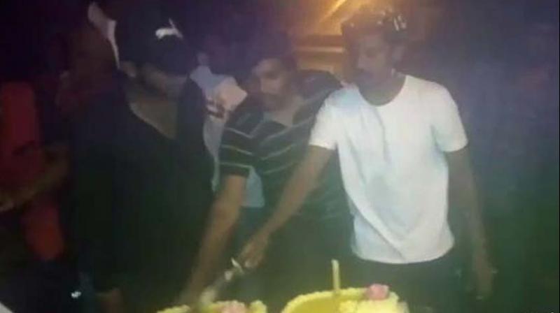 Bengaluru: Rowdy cuts birthday cake with a sword!