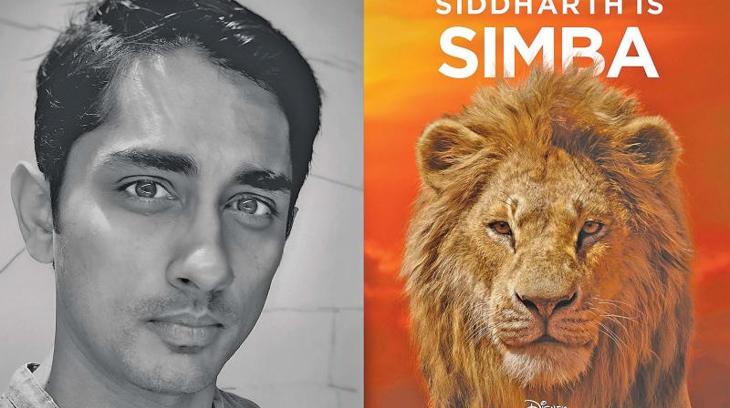Siddharth dubs for Simba in Tamil Lion King