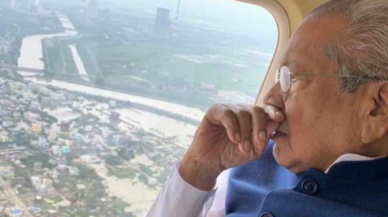 Andhra governor conducts aerial survey of flood-affected regions