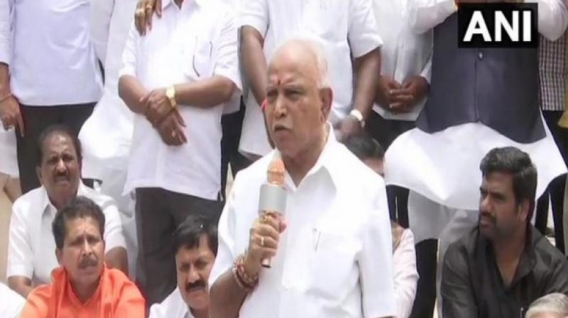 The former chief minister also said that they will meet Speaker Ramesh Kumar at 3 pm on Wednesday. (Photo: ANI)