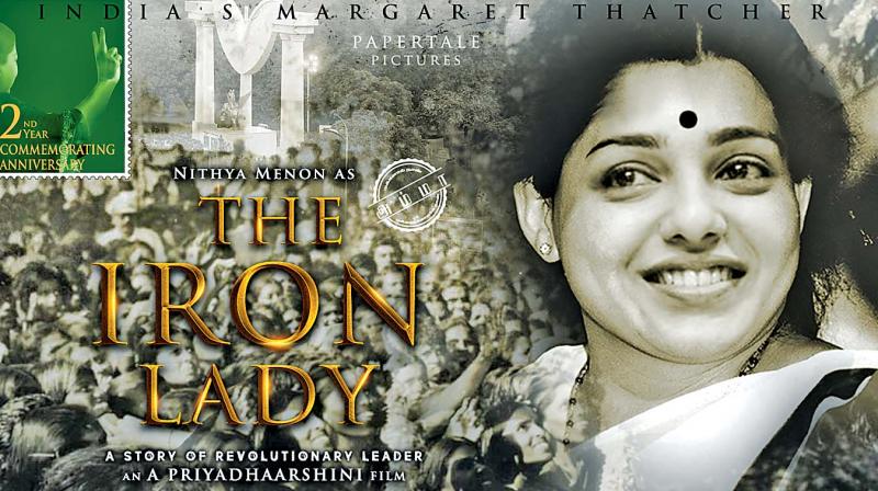 The Iron Lady, came out with a poster featuring Nithya Menen who essays Amma with an image makeover.