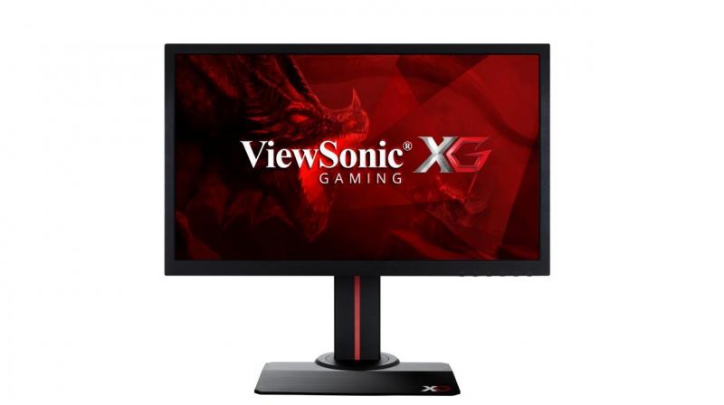 The 24-inch XG2402 is the first ViewSonic monitor to feature RampageX, which radiates a red glow and can be used to accent RGB peripherals.