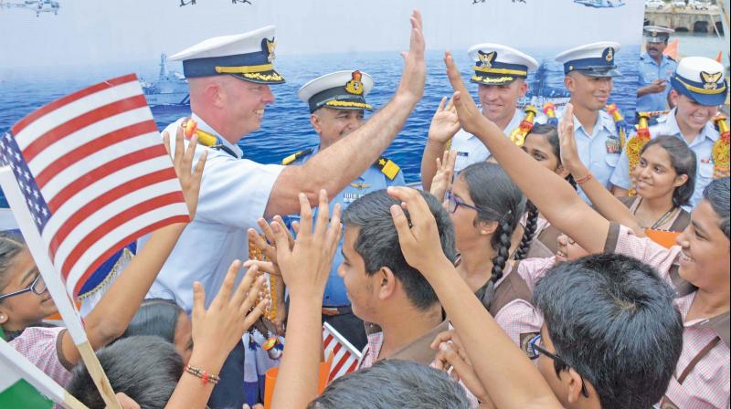 Chennai: Students, Army band give U.S. Coast Guard ship rousing reception