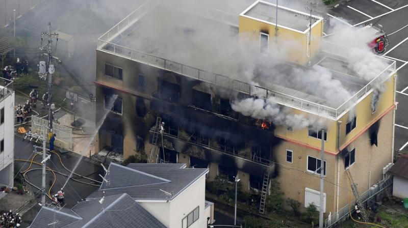 Man came in yelling \you die\ before setting Japan animation studio on fire