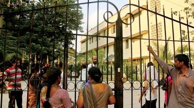 The students revealed the college has filed a police complaint about the man lurking around the hostel in the past.   