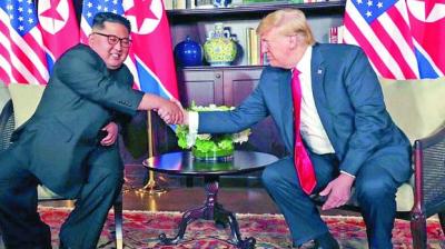 Kim Jong-un and Donald Trump.