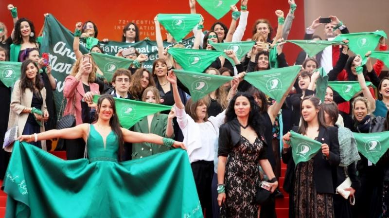 Demonstration at the Cannes Film festival to legalise abortion