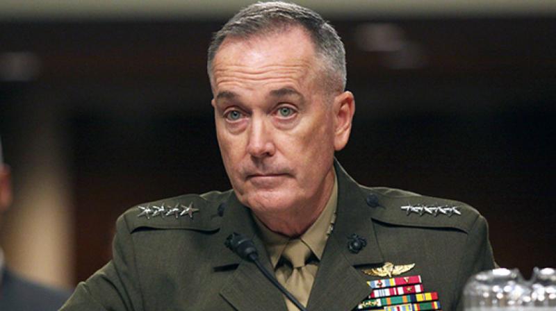 Chairman of the US Joint Chiefs of Staff General Joseph Dunford hosted his South Korean and Japanese counterparts at the US Pacific Command headquarters in Hawaii on Sunday. (Photo: AP)