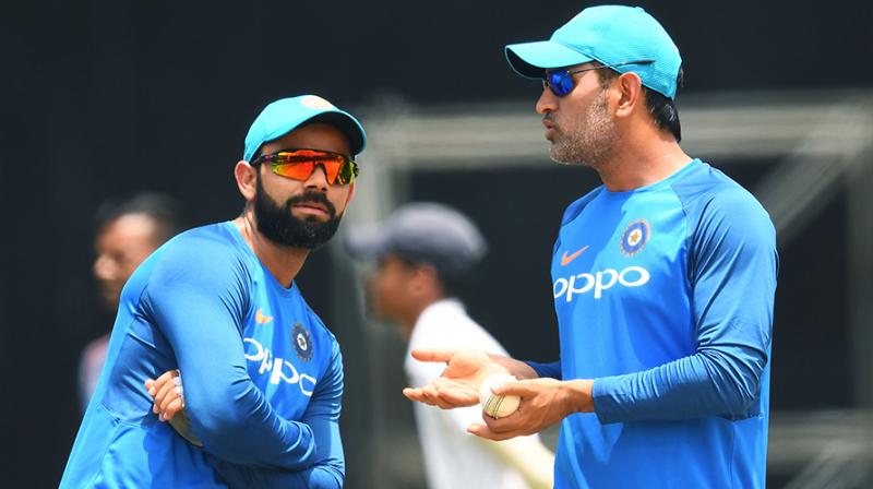 Speaking about MS Dhoni in a video posted by Star Sports, Kohli said that his predecessor has shown great skills of being a striker. (Photo: AP)