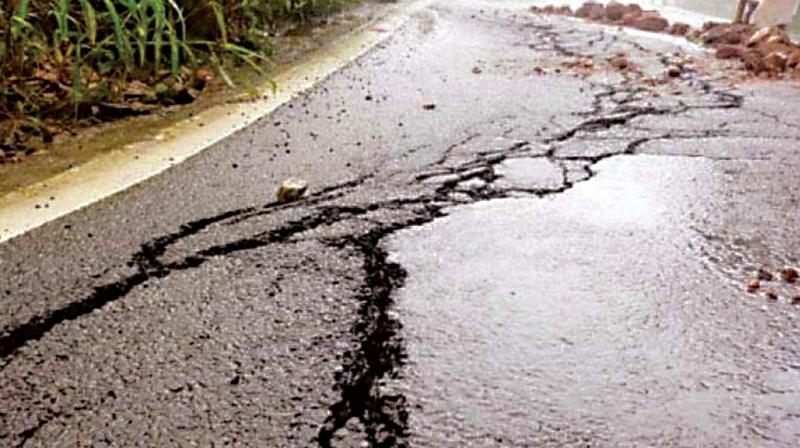 According to a report submitted by NHAI authorities to the Kodagu district administration, a longitudinal surface crack appeared on Wednesday for a length of about 8 metres.