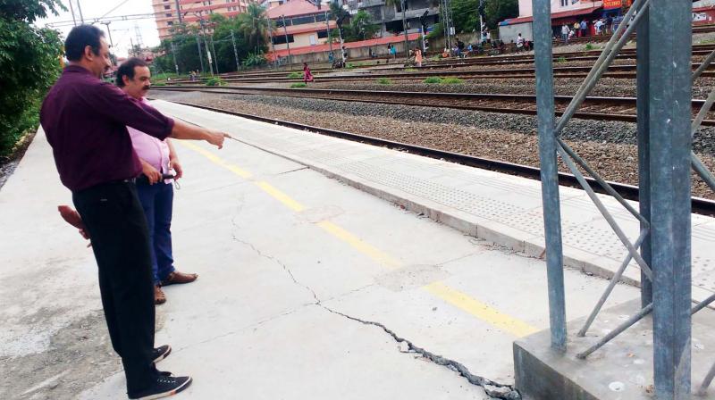 Kochi: Part of rail platform sinks at Edappally
