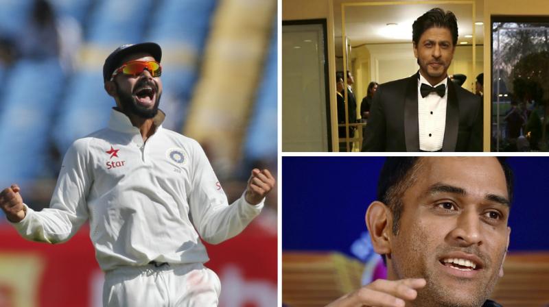 Virat Kohli is ranked number 2 in the list of Indian celebrities with the highest brand value and is trailing Bollywood superstar Shah Rukh Khan. MS Dhoni is placed on the ninth spot. (Photo: AP / PTI)