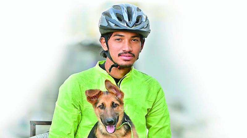 Living his dream: Tejeswar made many new friends and had some great  experiences during his journey
