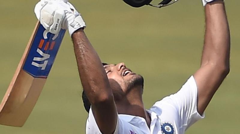 India opener Mayank Agarwal said Long distance running coupled with marathon batting sessions gave him the strength and stamina to bat for long hours, which eventually turned into a phenomenal double hundred. (Photo:PTI)